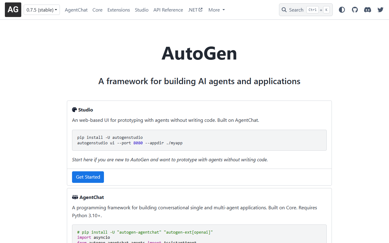 Microsoft AutoGen 瀹樼綉鎴浘