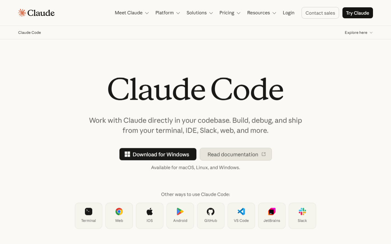 Claude Code 瀹樼綉鎴浘