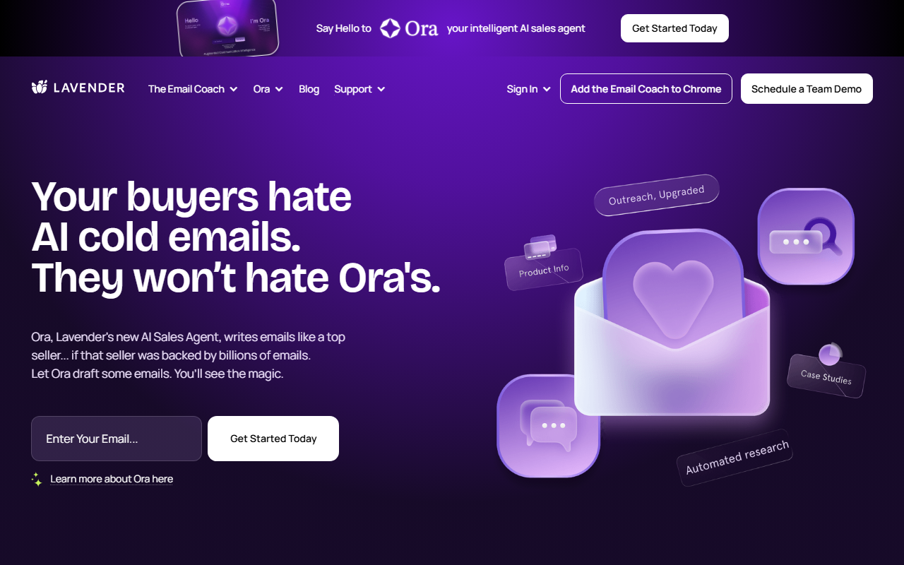 Lavender 官网截图