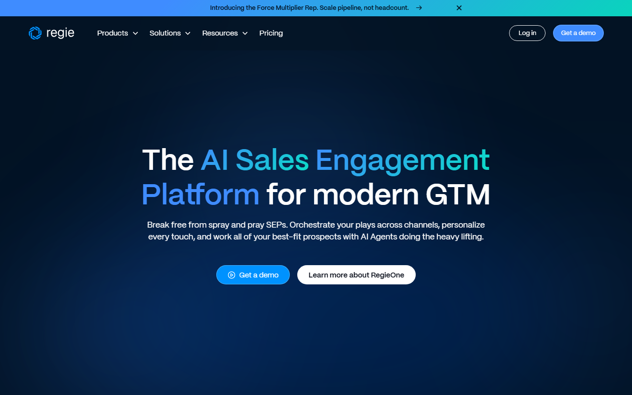 Regie.ai 官网截图