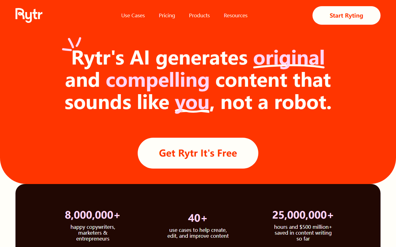Rytr 瀹樼綉鎴浘
