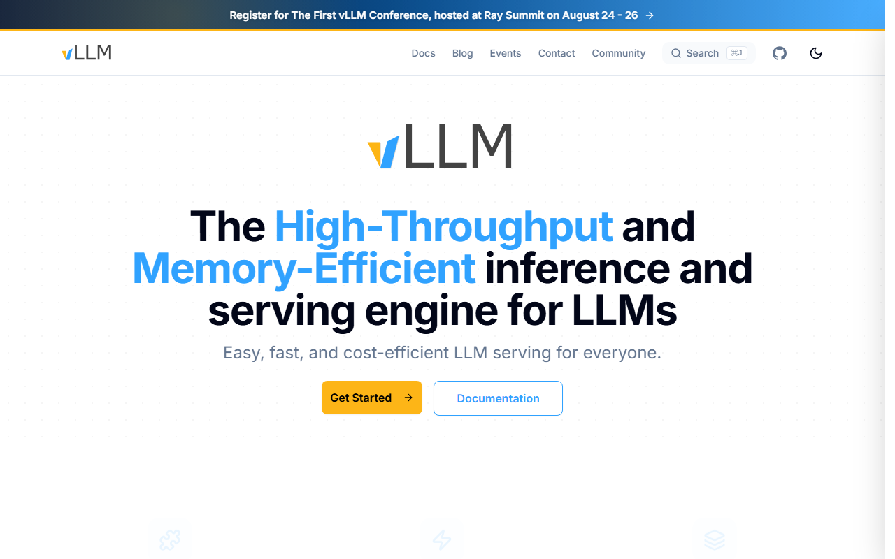 vLLM 官网截图